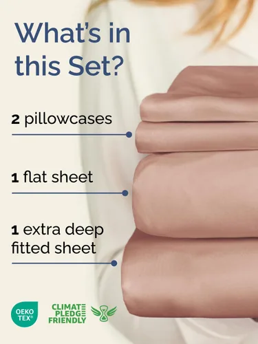 Vista 315 de Extra Deep Twin XL Sheet Set - 3 Piece College Dorm Room - White 01-Blanco