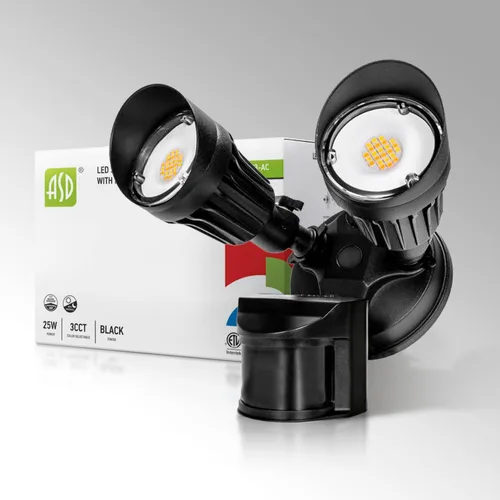 Vista 11 de ASD Luz LED de seguridad para exteriores de 25 W, 2500 lm, luz de inundación con sensor de movimiento, 3000 K/4000 K/5000 K, IP65 impermeable