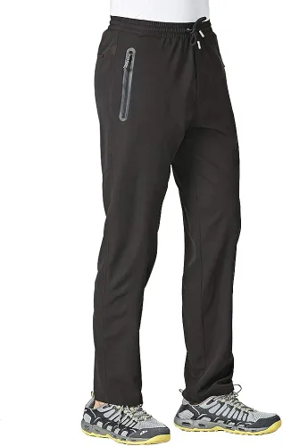 Vista 2 de TBMPOY - Pantalones deportivos ligeros para hombre transpirables para acampar pesca correr senderismo y hacer deportes