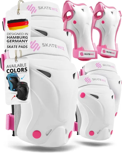Vista 10 de SKATEWIZ Kids and Adult Knee Pads and Elbow Pads Set 6pcs - incl. Carry Bag