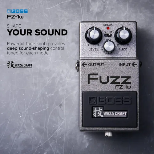 Vista 6 de BOSS FZ-1w FUZZ - Pedal de efectos de distorsión. Pedal de artesanía Waza premium todo analógico para la mejor experiencia de tono BOSS Tone. Modos