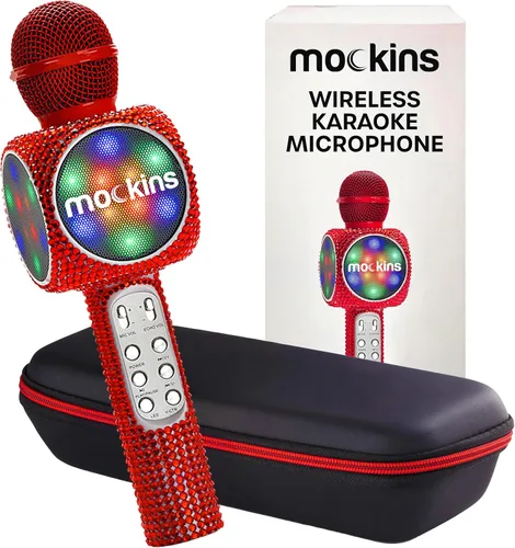 Vista 14 de Mockins Micrófono de Karaoke Bluetooth Negro para Niños con Altavoz Bluetooth Integrado Micrófono Inalámbrico de Karaoke Compatible con iPhone