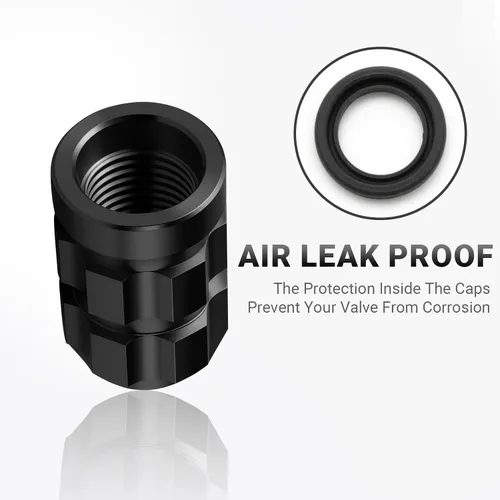 Vista 2 de Aluminum Tire Valve Stem Caps for Mercedes Benz GLA 2014-2020, Anti-Rust Tires Air Valve Cap Stem Covers Corrosion-Resistant Automotive Exterior