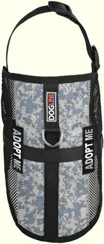 Vista 14 de Dogline MaxAire - Chaleco de malla para perros de 13 a 16 pulgadas y 2 parches extraíbles Adopt Me, talla S, color negro