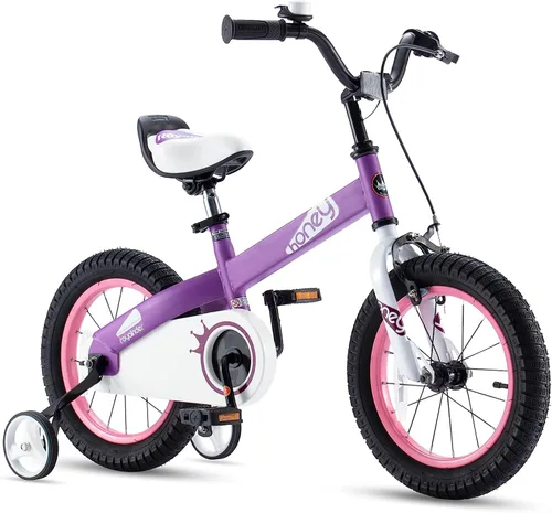 Vista 8 de Royalbaby Bicicleta Cubetube para niños de 3 a 9 años, bicicleta para niños pequeños de 12, 14, 16, 18 y 20 pulgadas, con ruedas de entrenamiento