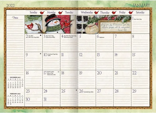 Vista 3 de Lang Bountiful Blessings - Agenda mensual 2022 (22991012096)