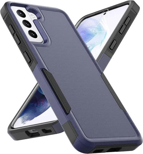Vista 11 de Funda para Samsung Galaxy S21 Plus: funda protectora de doble capa resistente para teléfono celular a prueba de golpes con protector de pantalla