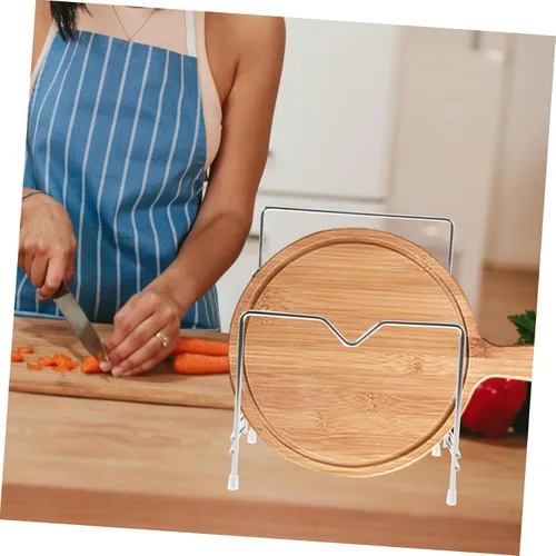 Vista 6 de Elegante soporte de cubierta de olla para tabla de cortar, soporte de suministros de cocina para tableros de embutidos