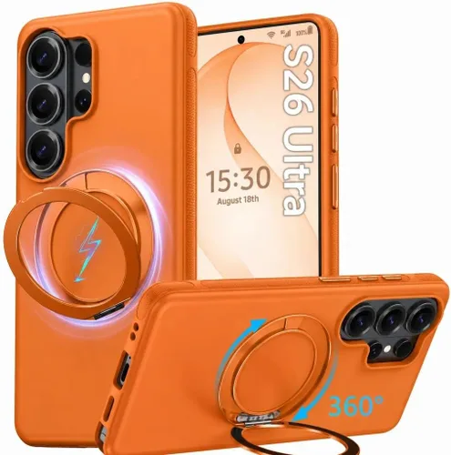Vista 72 de Oterkin Funda para Google Pixel 10a con soporte magnético de giro de 360° [compatible con MagSafe] [antideslizante] [15 pies] a prueba de golpes