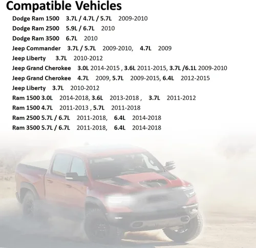 Vista 4 de Vod_AutoParts 1ew63tzzaa Sensor de asistencia de estacionamiento, sensor de objetos de parachoques, 4 piezas 1EW63TZZAA de repuesto para Dodge Ram