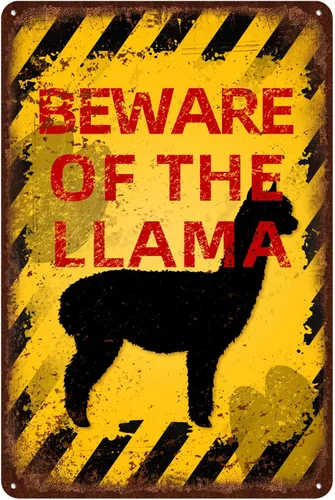 Vista 45 de Letrero de metal vintage con diseño de flamenco con texto en inglés "Beware of Flaming", de aluminio, divertido diseño de animales, 12 x 8 pulgadas