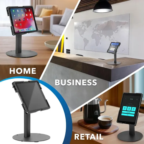 Vista 4 de Mount-It! Soporte universal para tableta con inclinación, soporte de quiosco antirrobo para iPad POS de venta al por menor, compatible con tabletas