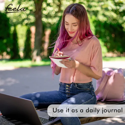 Vista 9 de feela - Paquete de 36 diarios de tapa suave a granel, diario de viaje con forro en blanco para mujeres y hombres, cuadernos con rayas universitarias