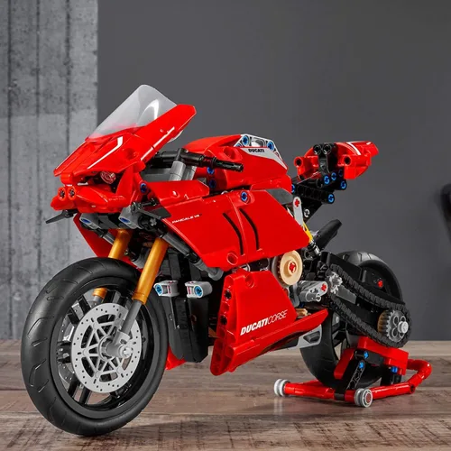 Vista 7 de LEGO Technic Ducati Panigale V4 R Motorcycle 42107 Juego de construcción – Kit coleccionable de modelo de exhibición de superbike con caja