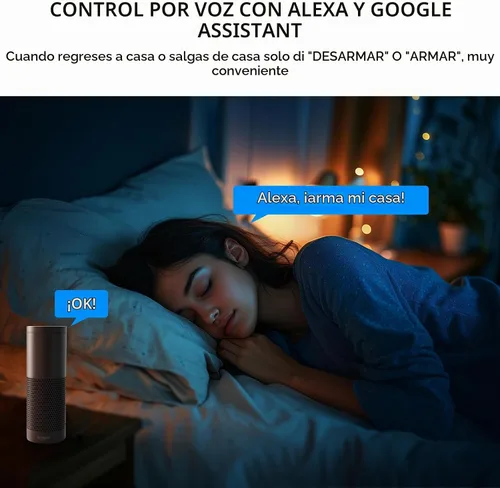 Vista 6 de Sistemas de alarma inalámbricos, sistema de seguridad inteligente para el hogar con alertas de aplicación de teléfono, kits de alarma de puerta