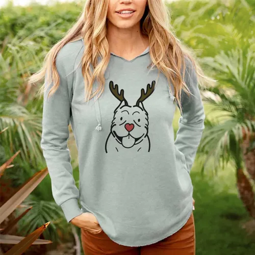 Vista 4 de Red Nose Reindeer Christmas American Bully - Womens Cali Wave Hooded Sweatshirt