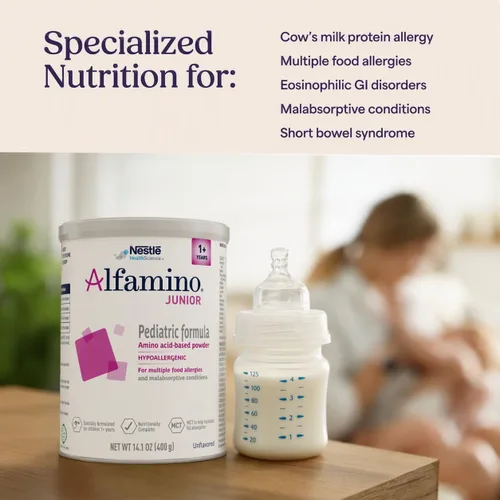 Vista 2 de Alfamino Fórmula pediátrica junior, a base de aminoácidos, sin sabor, 14.1