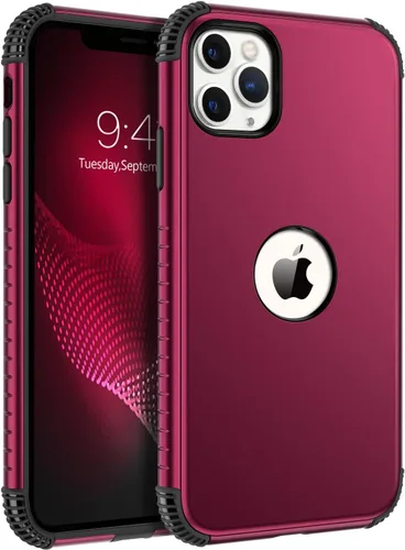 Vista 11 de BENTOBEN Fundas para iPhone 11 Pro Max, 2 en 1, ajuste delgado, resistente, híbrido, a prueba de golpes, de poliuretano termoplástico suave