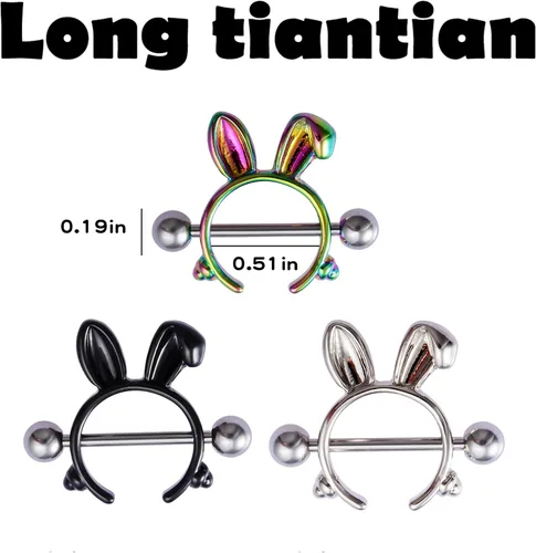 Vista 3 de Nipple Clamps for Women Non Piercing Beginner Body Clamps Stainless Steel Body clips Adjustable Body Ring Non-Piercing Body Jewelry Christmas Gifts