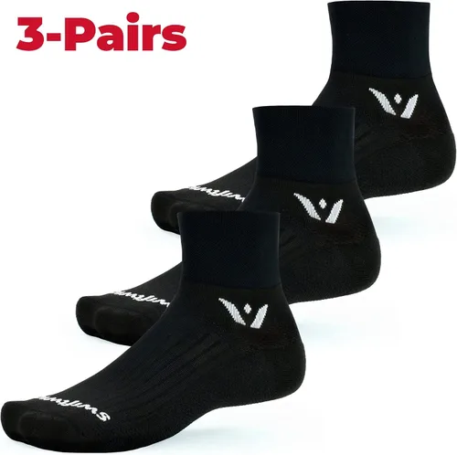 Vista 2 de Swiftwick - Calcetines ASPIRE TWO para correr y ciclismo, ligeros, ajuste de compresión