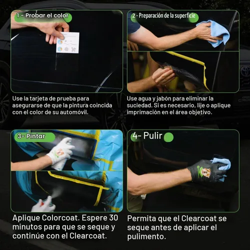 Vista 4 de TouchUpDirect 300 Alpine White III - Aerosol de pintura de retoque compatible con BMW Exact Match - Kit esencial