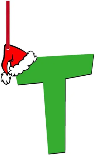 Vista 33 de Decoraciones de Navidad - Letras de adorno de la A a la Z para el árbol, adornos colgantes del alfabeto de Navidad de bricolaje (A)