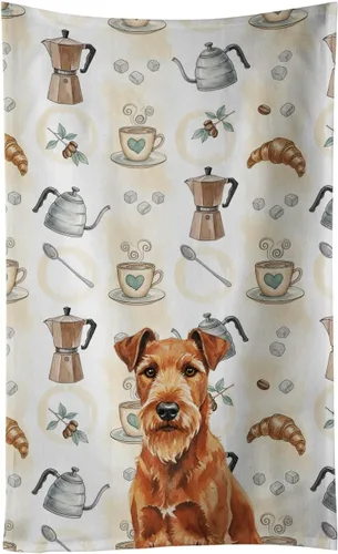 Vista 290 de Caroline's Treasures Afghan Hound - Toalla de cocina para barra de café, terciopelo frontal y lazo de algodón, lavable a máquina Sabueso afgano