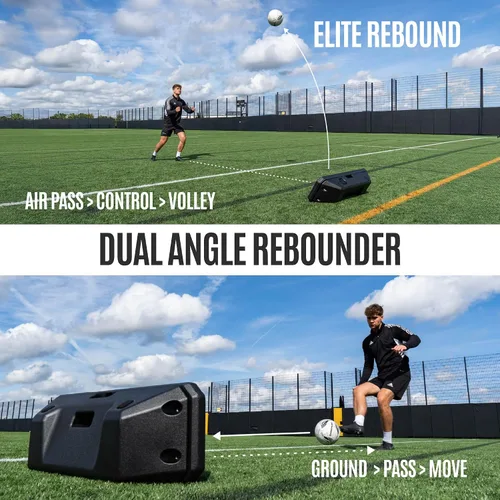 Vista 4 de QUICKPLAY Replay Boombox Tabla de Rebote de Fútbol - Rebotador Portátil de Doble Superficie con Ángulo Ajustable - Equipo de Entrenamiento de Fútbol