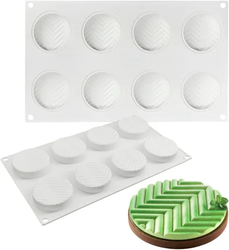 Vista 6 de Molde de silicona para hornear pasteles, moldes de jabón, moldes de silicona con forma de flor para postres franceses caseros para pastelería
