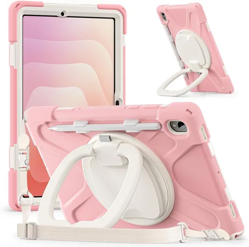 Vista 63 de 360 Rotation Case for Galaxy Tab ActivePro/Tab Active4 Pro/Active 5 Pro 10.1" Sturdy Cover Rotate Ring Stand Shoulder Carrying Strap Hand Strap