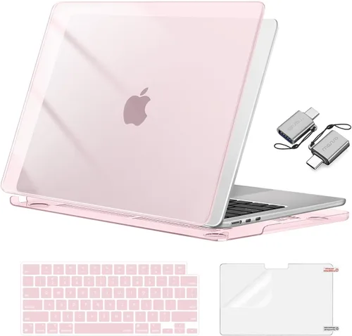 Vista 34 de Mosiso Funda para MacBook Air de 13 y 13.6 pulgadas, 2024, 2023 y 2022, M3 A3113, M2 A2681, Touch ID, carcasa rígida, cubierta de teclado, protector
