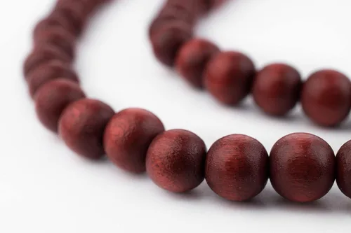 Vista 213 de TheBeadChest: cuentas de madera redondas naturales de 0.315 pulgadas, cuentas de madera sueltas espaciadoras para fabricar joyas, 4 tamaños