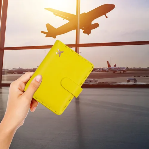 Vista 6 de Melsbrinna Funda de cuero prémium para pasaporte, impermeable, con bloqueo RFID, cartera de viaje con soporte para bolígrafo, bonito libro