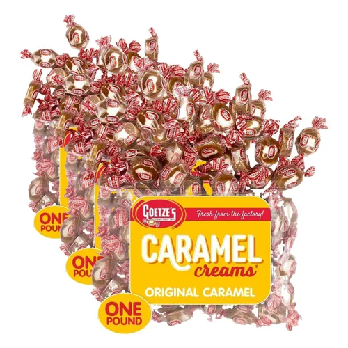 Vista 10 de Goetze's Dulces Cremas de Caramelo de Vainilla - Bolsa de 1 Libra (16 Onzas) - Fresco de la Fábrica