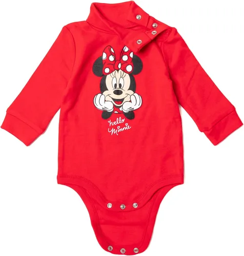 Vista 6 de Disney Minnie Mouse - Paquete de 2 mamelucos de manga larga con cuello alto y cuello alto