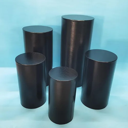 Vista 7 de Fundas de soporte de cilindro de fiesta para soportes de pedestal de cilindro de metal, fundas elásticas de bronce, cubierta de pedestal para Negro