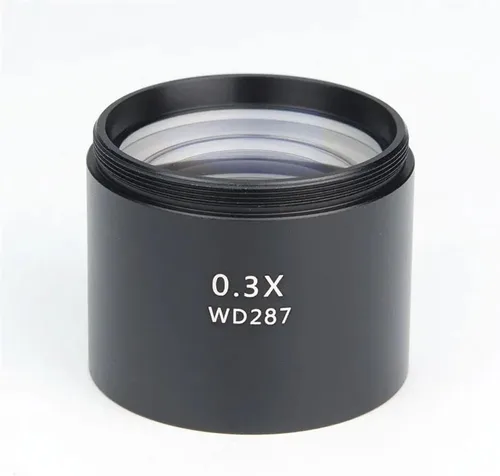 Vista 2 de Kit de accesorios para microscopio, microscopio, lente auxiliar 0.3X/0.75X/1.5X, objetivos auxiliares, microscopio estéreo, lente Barlow M48 rosca