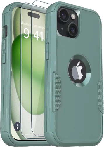 Vista 14 de Funda para iPhone 12, 2 protectores de pantalla de vidrio templado, 10 pies a prueba de caídas, antideslizante, a prueba de golpes, para iPhone 12
