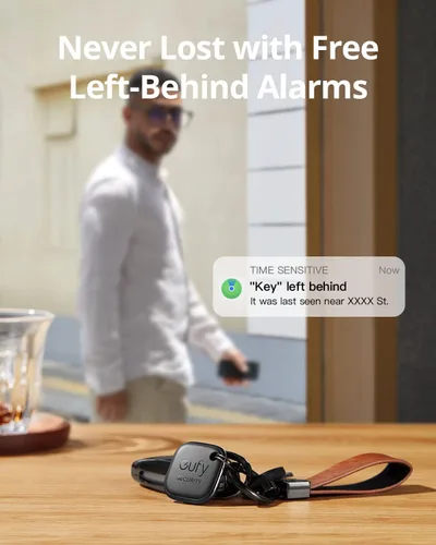 Vista 7 de eufy Security de Anker SmartTrack Link (negro, paquete de 1), no compatible con Android, funciona con Apple Find My (solo iOS), buscador de llaves