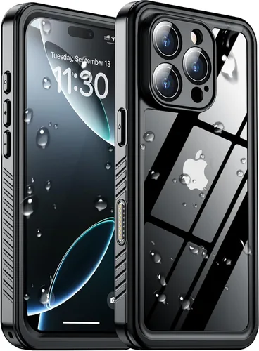 Vista 30 de SPIDERCASE Funda impermeable para iPhone 12 Pro Max, lente integrada y protector de pantalla, protección completa resistente, 12 pies, a prueba