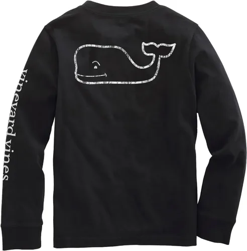 Vista 9 de vineyard vines Boys' Long Sleeve Vintage Whale Pocket Tee (Toddler/Little Kid/Big Kid)