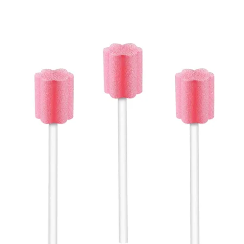Vista 4 de Hisopos de cuidado bucal desechables, color rosa, 50