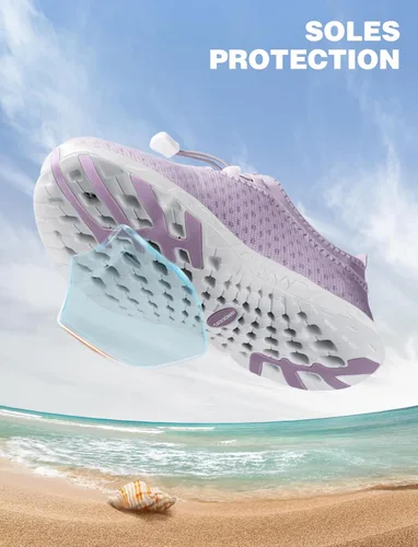 Vista 2 de SEEKWAY Zapatos de agua para hombre y mujer, secado rápido, zapatos acuáticos descalzos, playa, caminar, kayak, canotaje, deportes acuáticos SP006