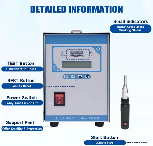 Vista 3 de Máquina de soldadura 28KHz TBVECHI Handheld Ultrasónico Soldador por puntos Máquina de soldadura de plástico portátil para ABS/PP/PE