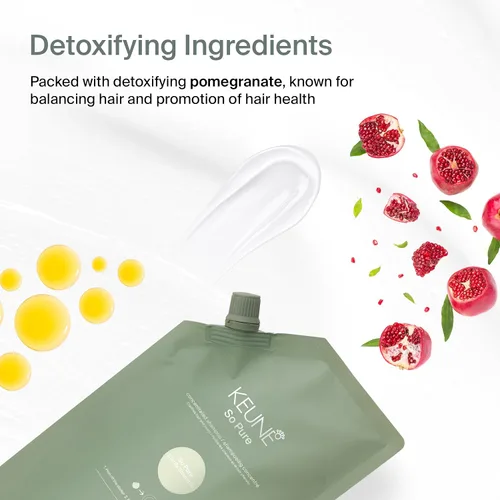 Vista 4 de KEUNE So Pure Clarify - Recambio de champú, fórmula de limpieza profunda y desintoxicante con granada para cabello graso, sin sulfato, 13.5 onzas