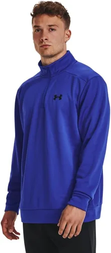 Vista 18 de Under Armour Sudadera con capucha para hombre Armourfleece con cremallera de 1/4 (001) Negro / Negro
