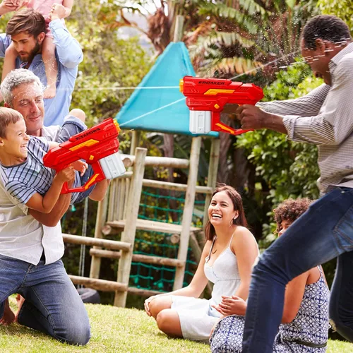 Vista 6 de Pistola de agua eléctrica para adultos y niños Super Squirt Guns Juguetes automáticos de agua de hasta 26 pies de largo alcance para verano