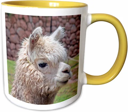 Vista 12 de 3dRose Taza de café, tamaño - 11oz - Perú. Alpaca Wildlife, Awana Kancha, Valle de Urubamba - SA17 KWI0128 - Kymri Wilt Wildlife - divertido regalo