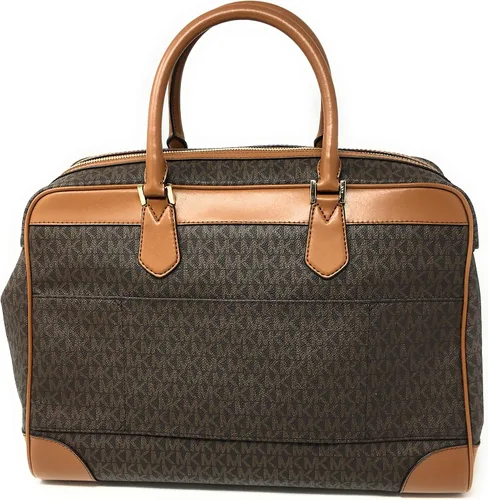 Vista 4 de Michael Kors Signature - Bolsa de viaje de PVC color marrón