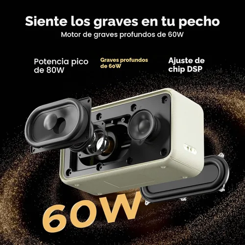 Vista 3 de Altavoz Bluetooth portátil impermeable FIELDECHO, tiempo de Blanco